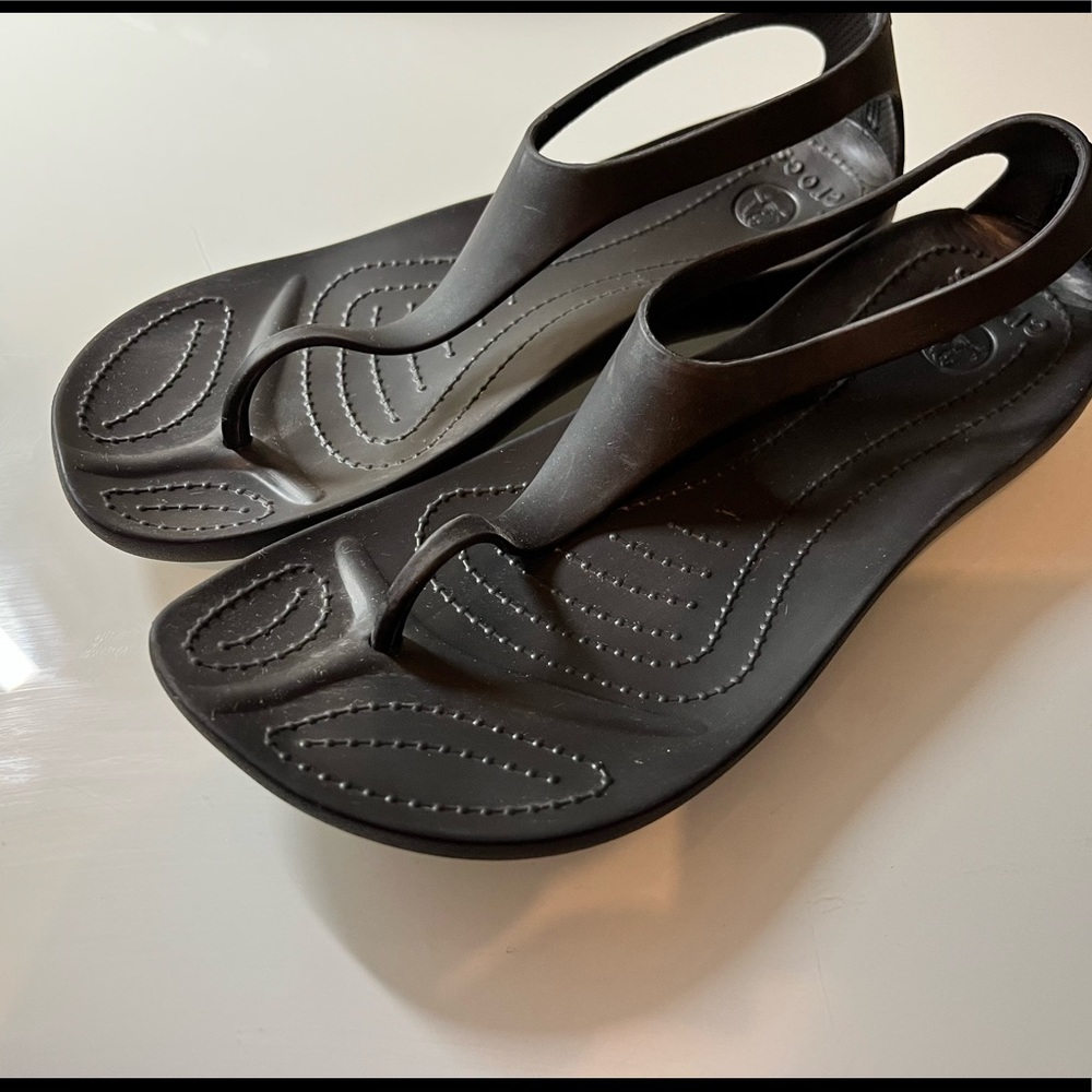 Black CROCS sandals